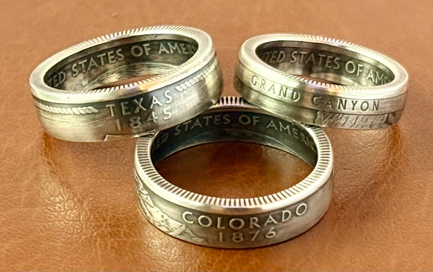 US State/National Park Coin Rings