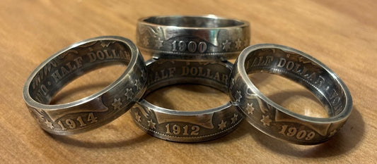 Barber Half Dollar Coin Ring