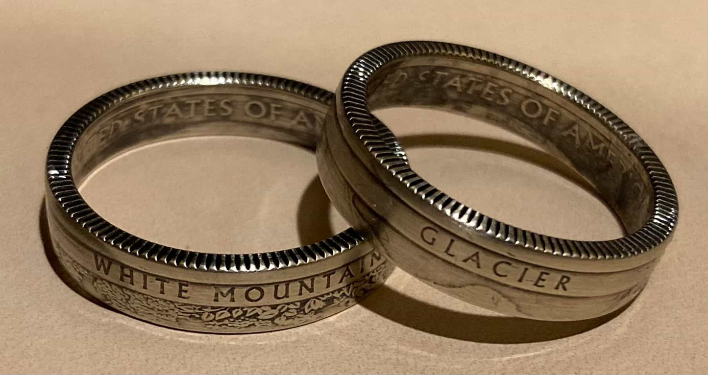 US National Park Quarter Coin Ring | 90% Silver jewelry