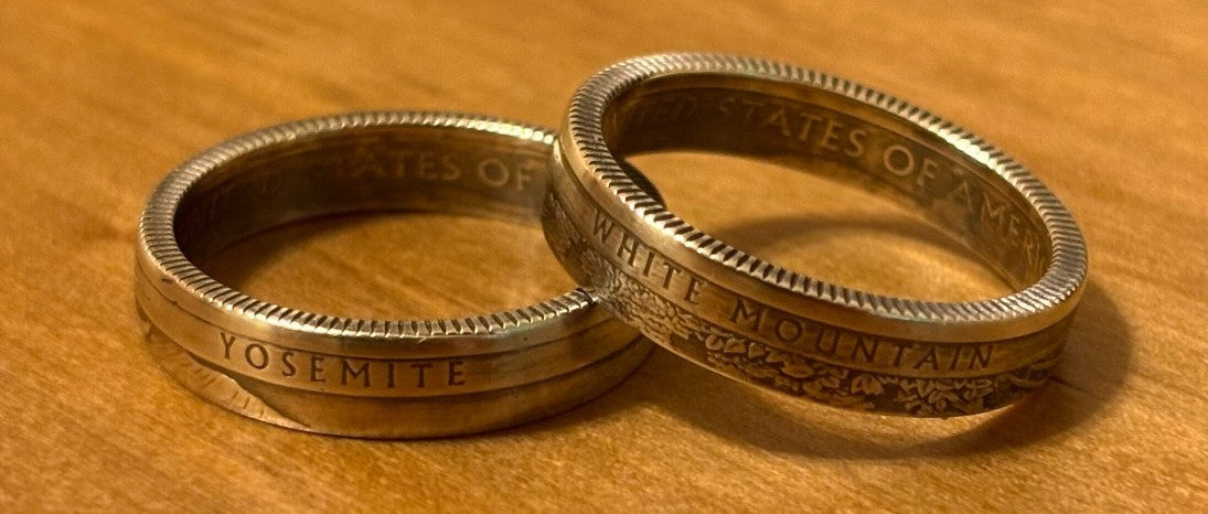 US National Park Quarter Coin Ring | 90% Silver jewelry